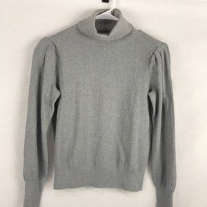 Ann Taylor small silk blend puff sleeve